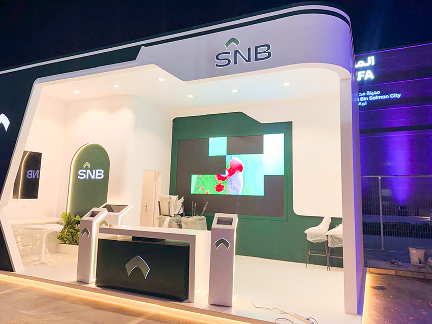 LED display in an exhibition stand